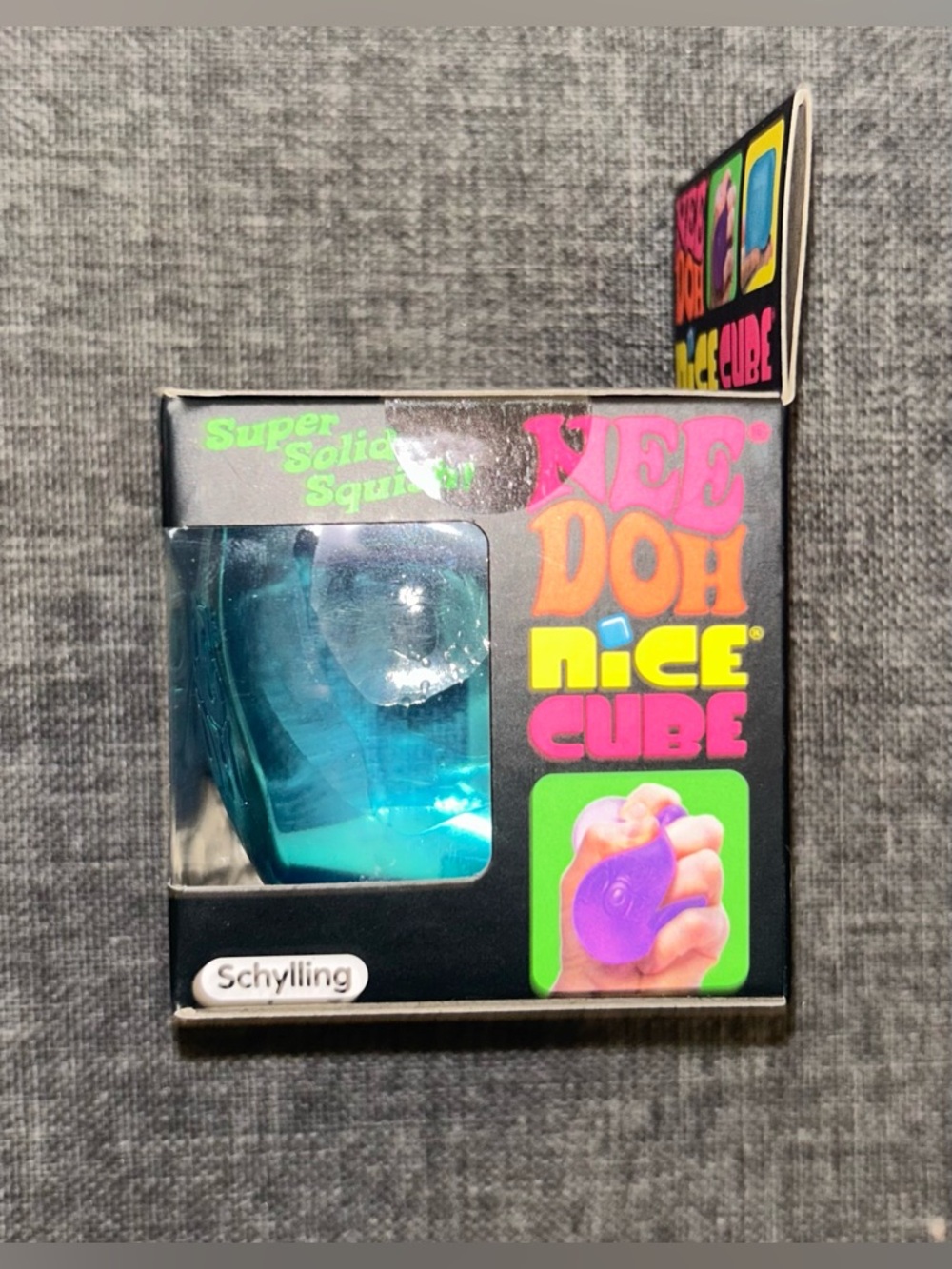 Blue NeeDoh Nice Cube Super Solid Squish 2.5” NIB - Picture 10 of 11